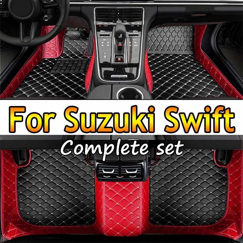 

Leather Car Floor Mats For Suzuki Swift AZG412 413D 414 2011~ 2017 5door Waterproof Pad Car Floor Carpet Mat Rug Car Accessories