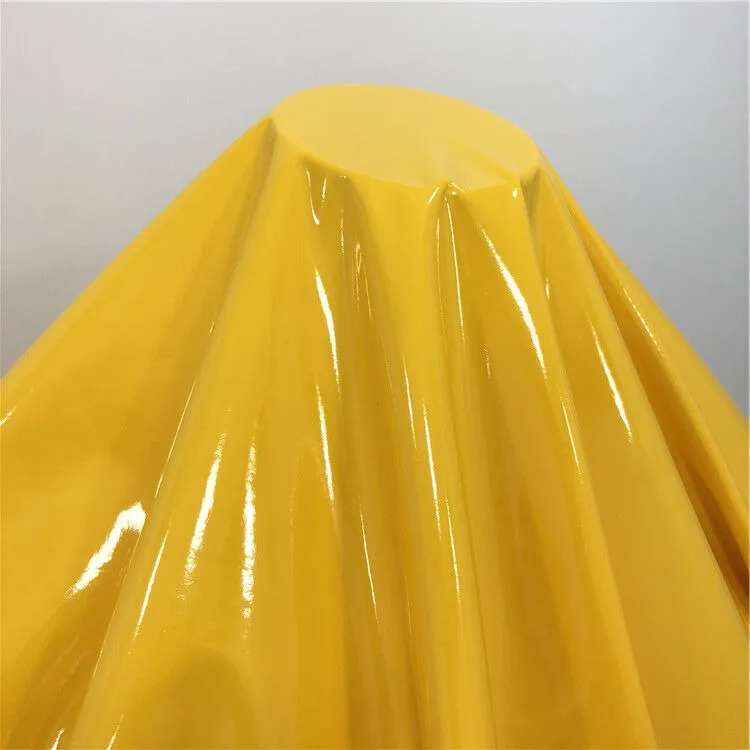 Pu Patent Leather Fabric Vinyl Faux Wet Look Glossy Leather Fabric Waterproof DIY Patches Stage Cosplay Decor Bag Stage Dress