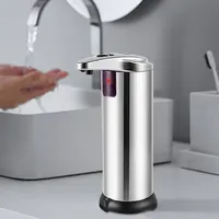 1/2PCS เครื่องจ่ายสบู่อัตโนมัติ Touchless แฮนด์ฟรีเครื่องจ่ายสบู่อัตโนมัติอัจฉริยะสบู่เหลวคอนเทนเนอร์อุปกรณ์ห้องน้ํา 3