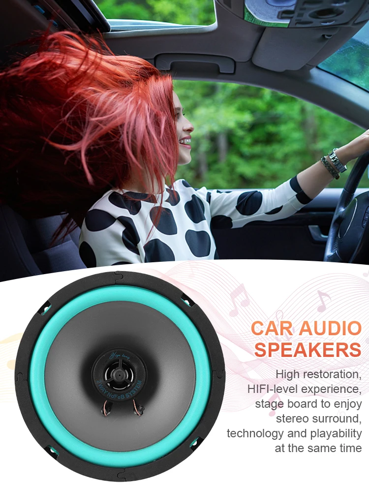 High-Performance Universal Car Stereo Speakers - HiFi Coaxial Subwoofer, Full Range Audio, 100/160W Output