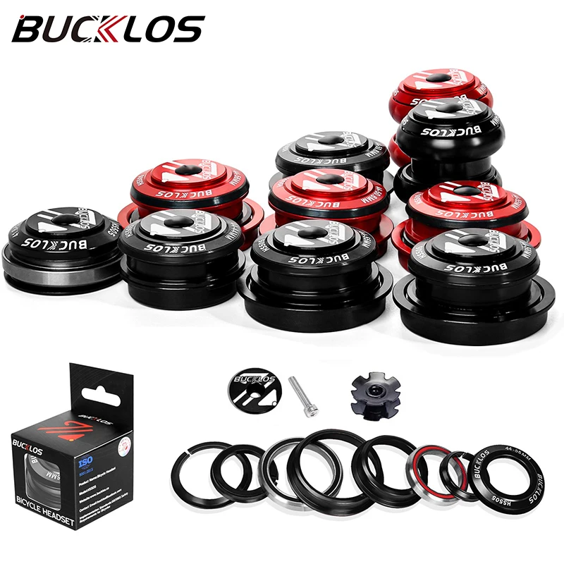 Bike headset 1-1/8" sealed bearing aluminum alloy MTB bicycle bowl set headset 34/44/50.6/52/55/56mm fork cycling parts