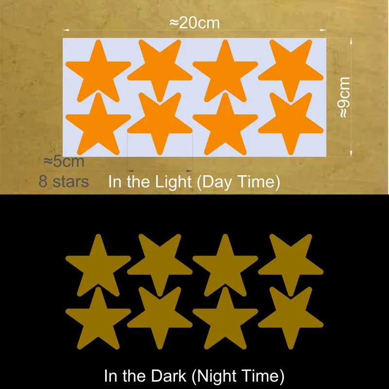 Vibrant Glowing Star Stickers for Kids' Rooms - Ceiling & Wall Decor