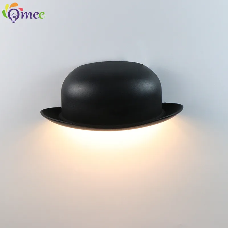 Nordic Art LED Wall Lamps For Bedside Study Hall Entrance Corridor Background Stairs Indoor Deco Lighting hats Lampshade Lights