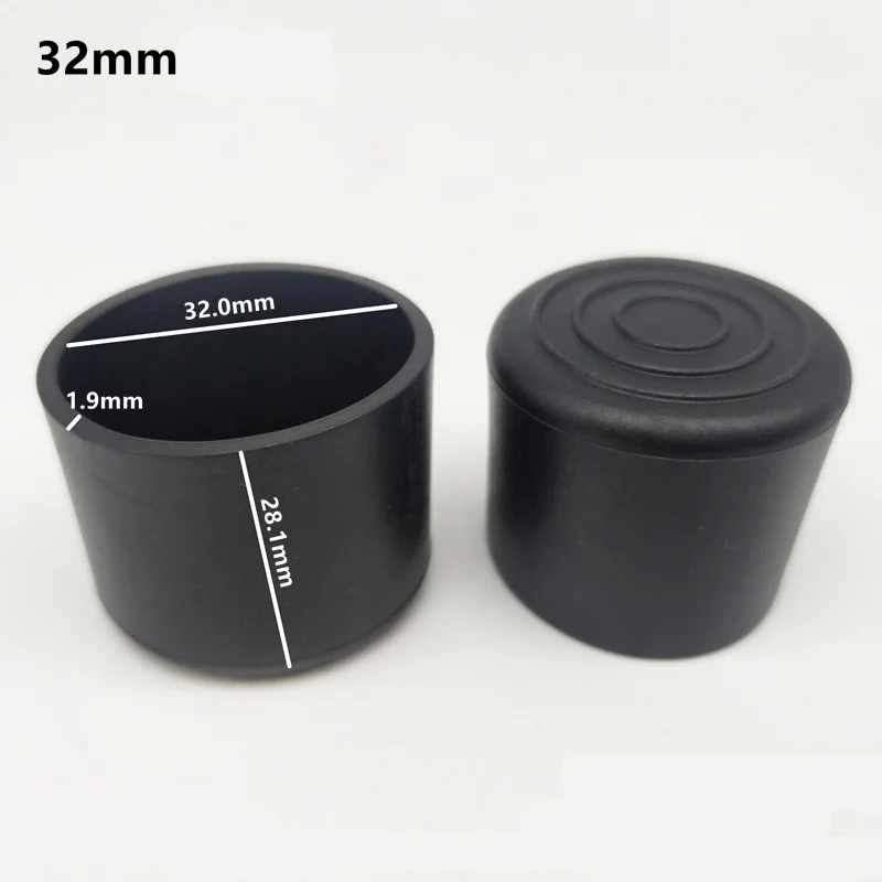 Rubber Chair/Furniture Leg Tips - 16-Pack Floor Protectors