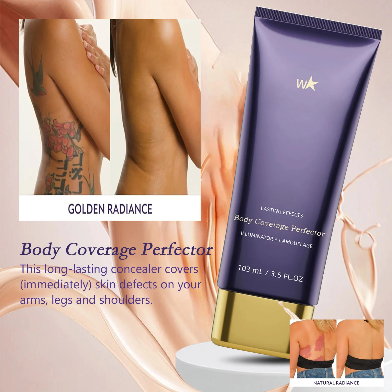 Face Body Tattoo Mask Liquid Concealer Cream Waterproof Sweat-proof Longlasting Tattoo Birthmark Coverage Full Coverage Makeup