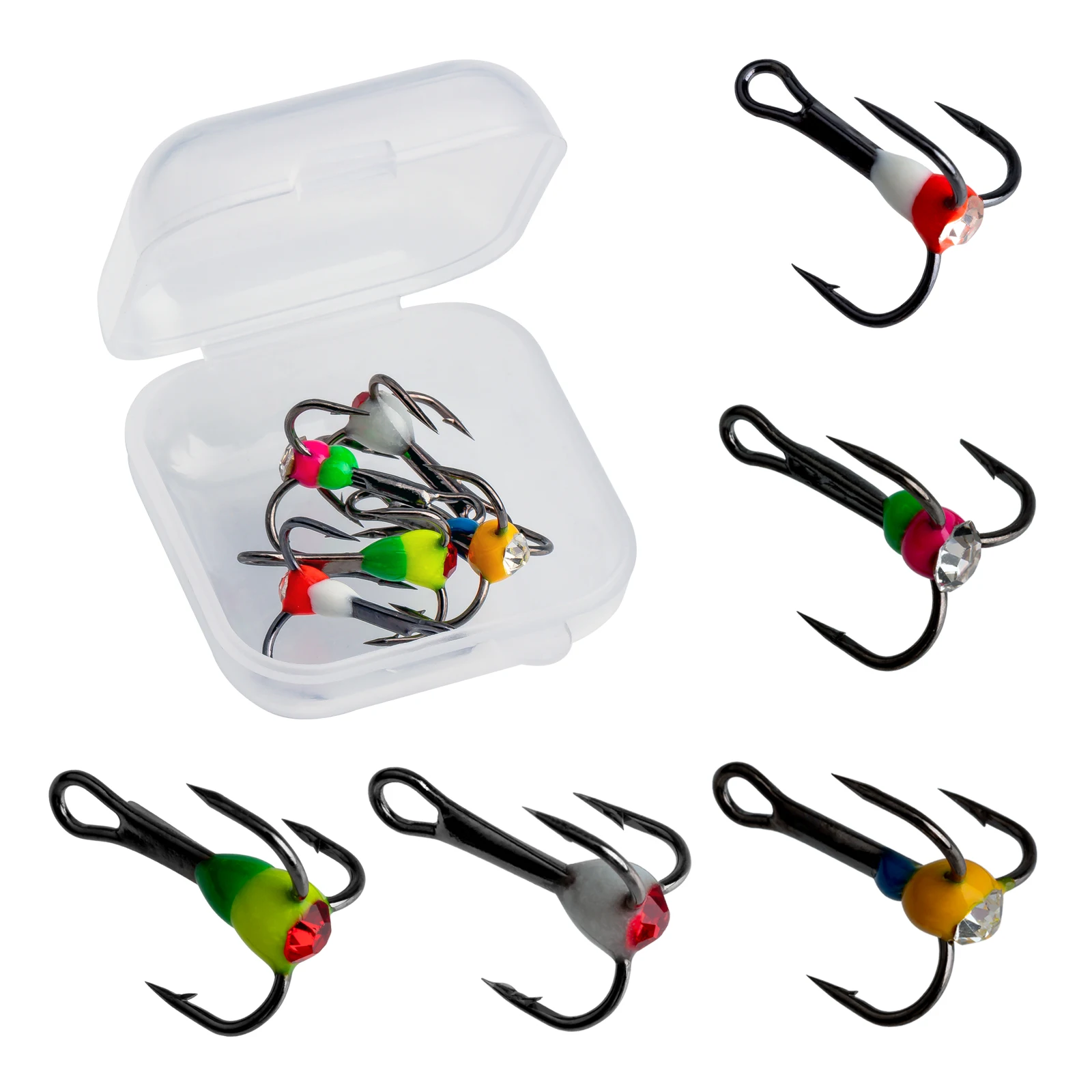 THKFISH Treble Hooks Ice Fishing Hooks Fishing Hooks Ice Fishing