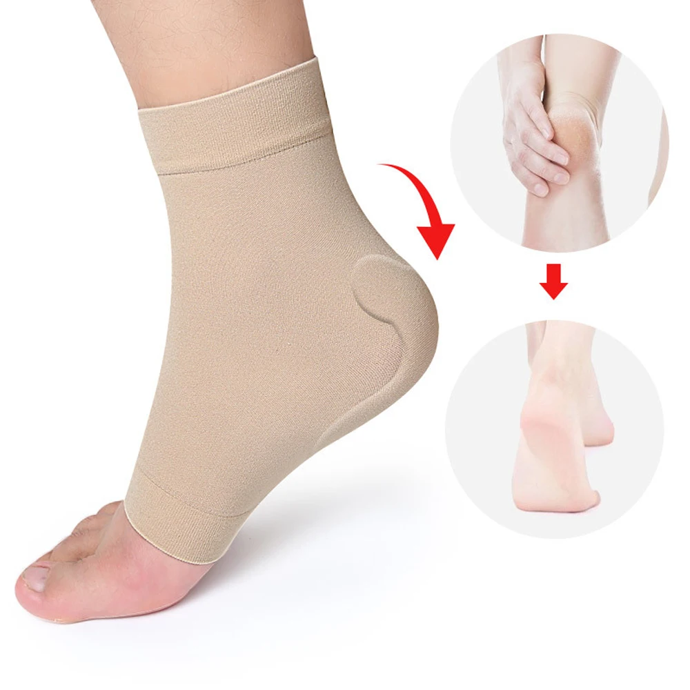 Ankle Bone Protection Socks Malleolar Sleeves Gel Pads Boots Skates Splints Braces Skating Hockey Roller Ski Support 1 Pair