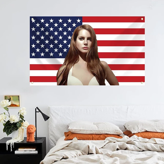 Bandiera Americana Di Lana Del Rey, Arazzo Divertente, 3x5 Piedi - Foto 6