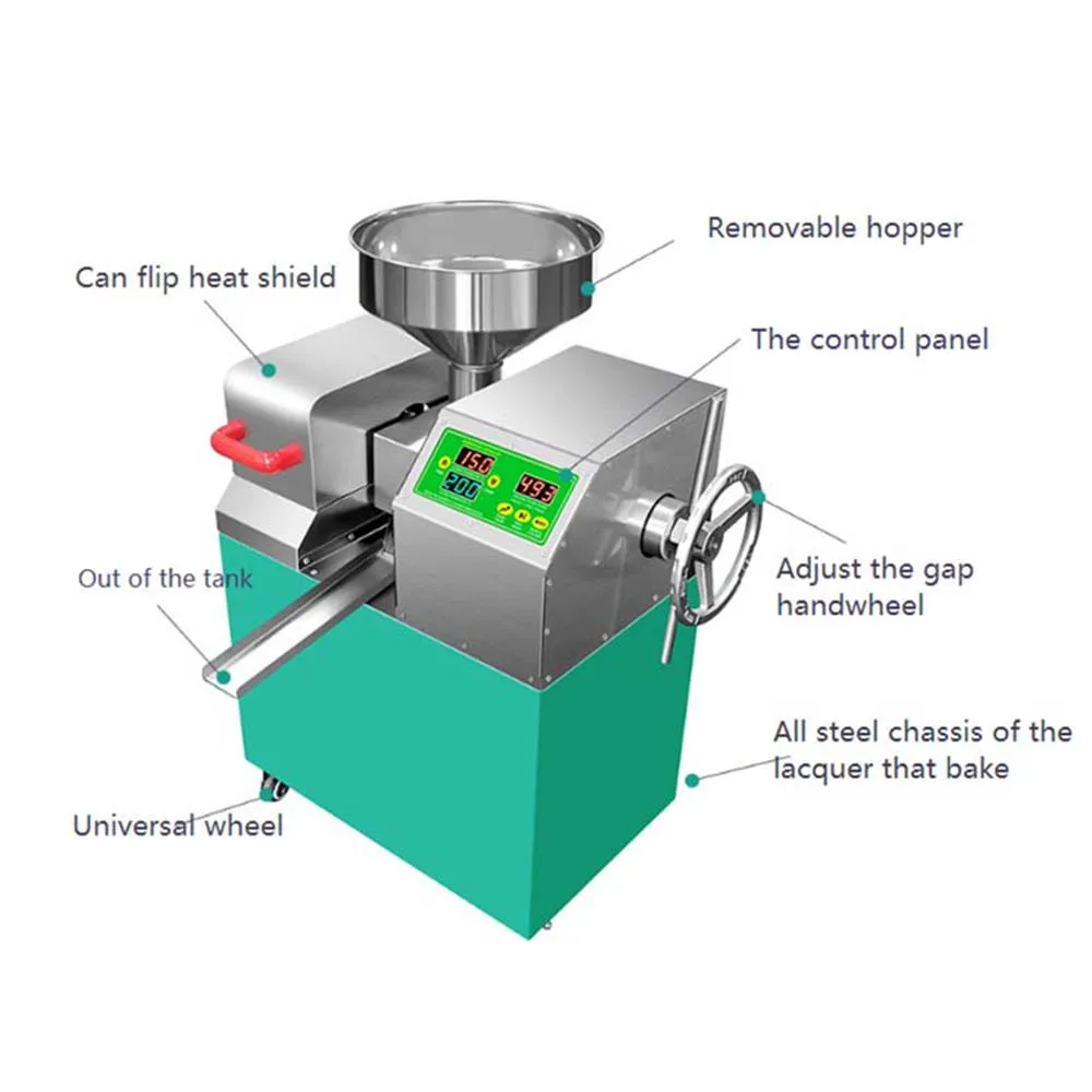 Commercial oil press, fully automatic temperature control, intelligent multifunctional fryer, small household oil press