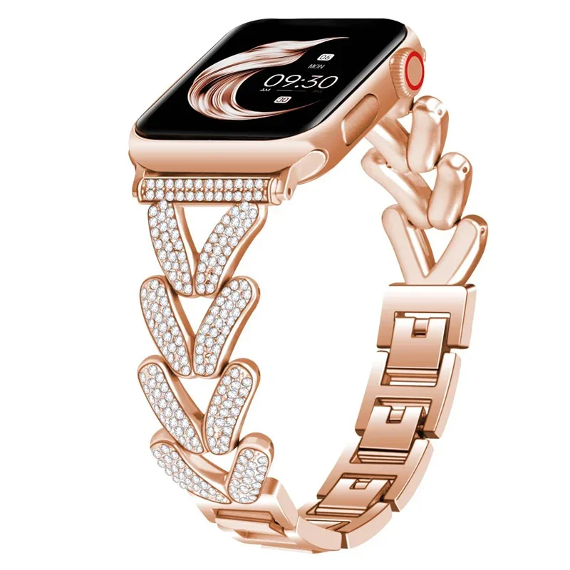 Elegant Diamond Metal Strap Bracelet for Women – Premium Watch Band Replacement