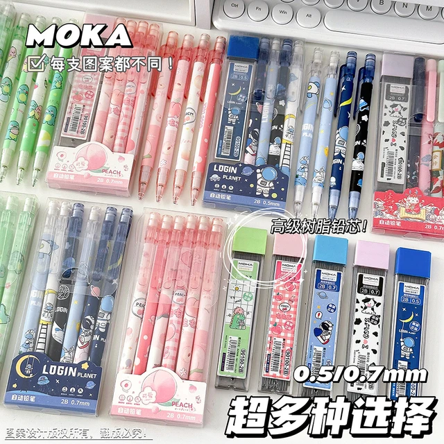 6pcs Mechanical Pencil Japanese School Supplies Korean Stationery