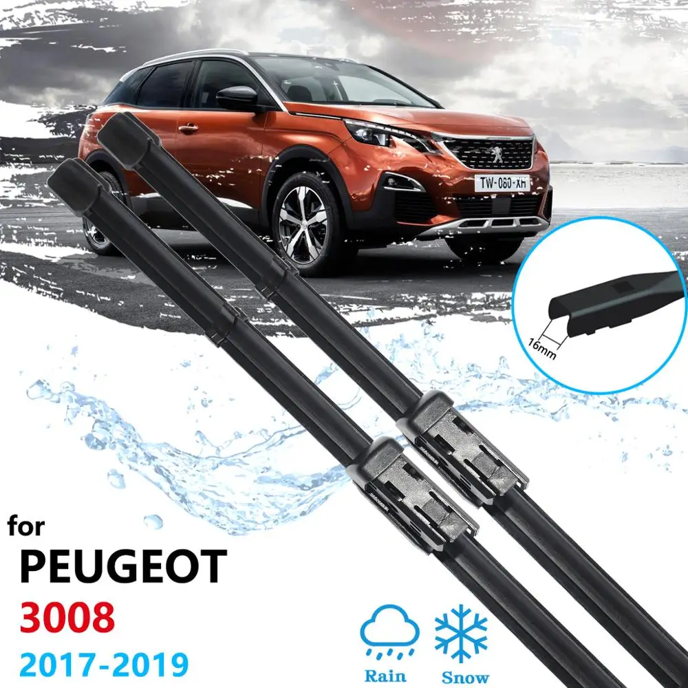 

Car Wiper Blade for Peugeot 3008 2017 2018 2019 Mk2 3008GT GT Front Windscreen Windshield Wipers Car Accessories Stickers Washer