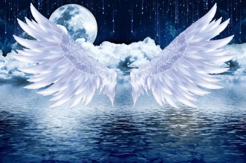 Personalizado 3D Stereo Anjo Asas Papel De