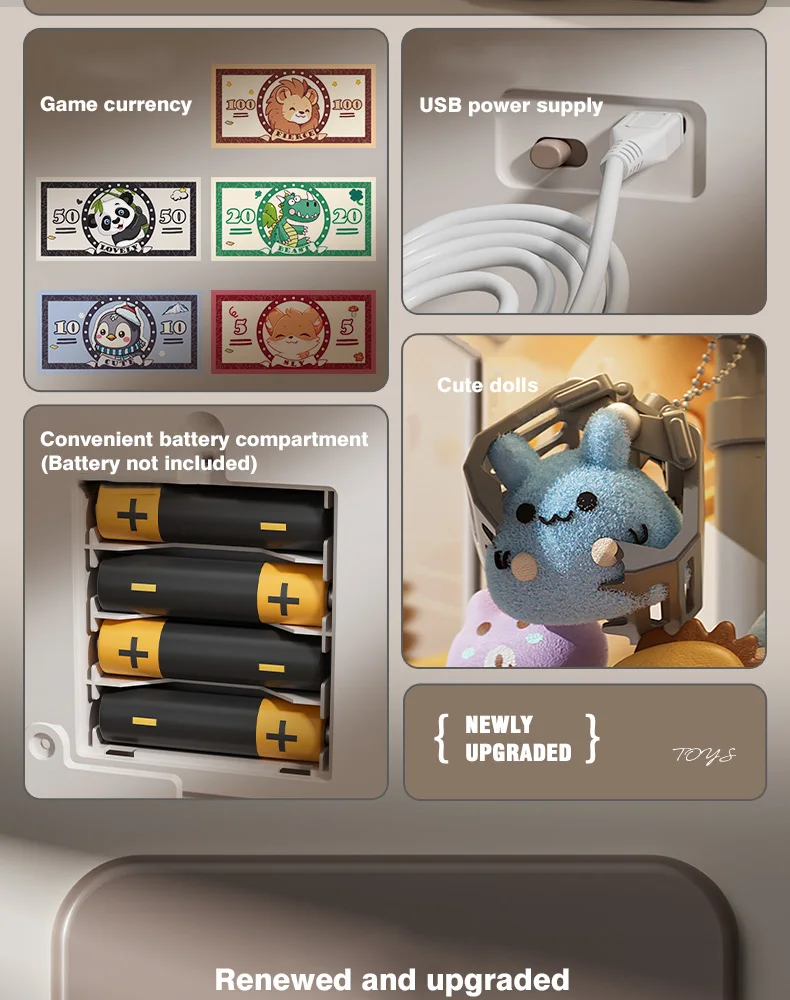 Doll Catcher Atm Claw Machine – 2-In-1 Toy Grabber &Amp; Pretend Play Bank Fun