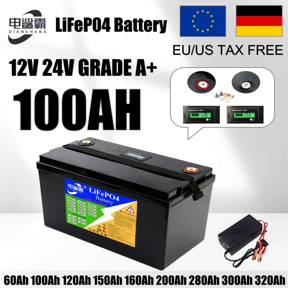 12.8V 24V 320Ah 300Ah 120Ah 200Ah 280Ah LiFePO4 battery pack 12.8V Suitable for RV camping battery pack power tool battery rechargeable battery lifepo4 battery