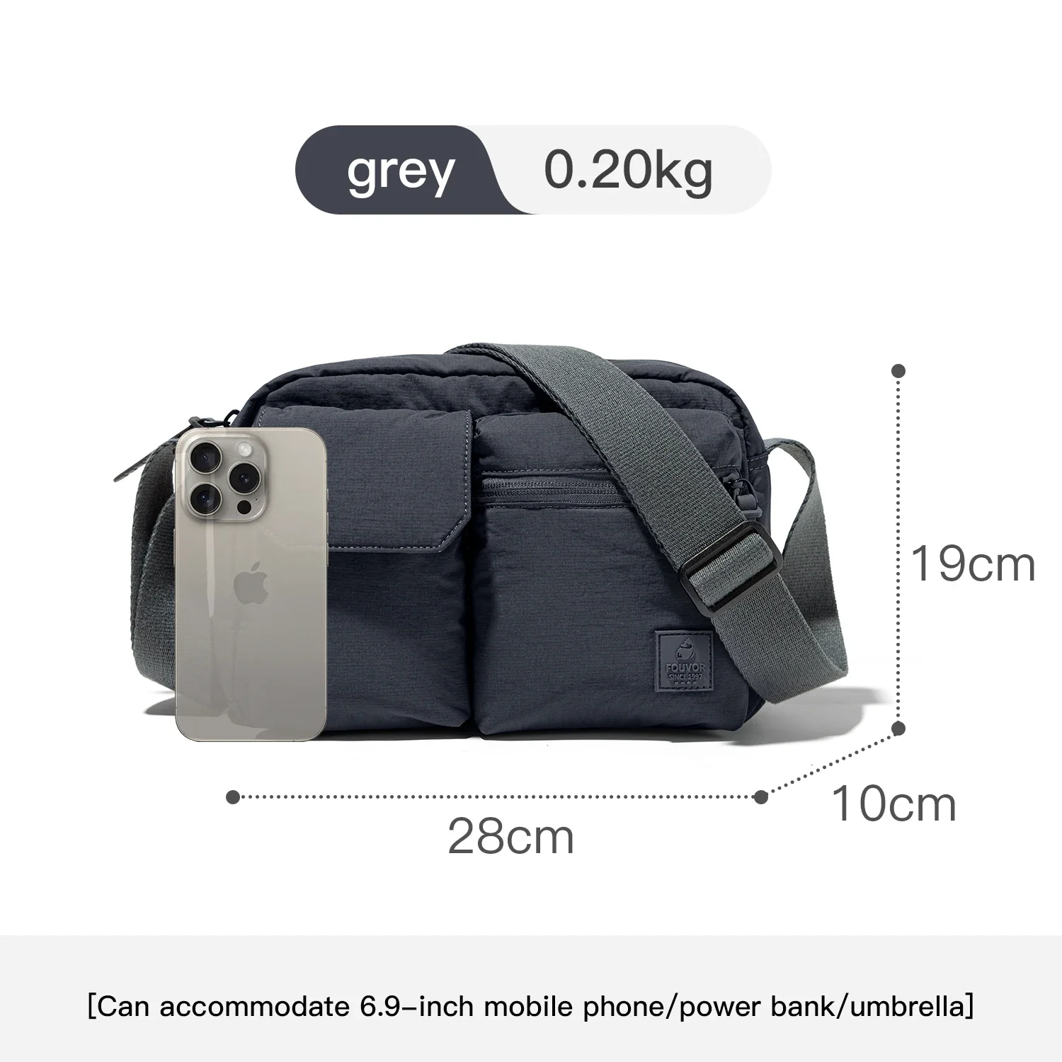 Gray Shoulder Bag