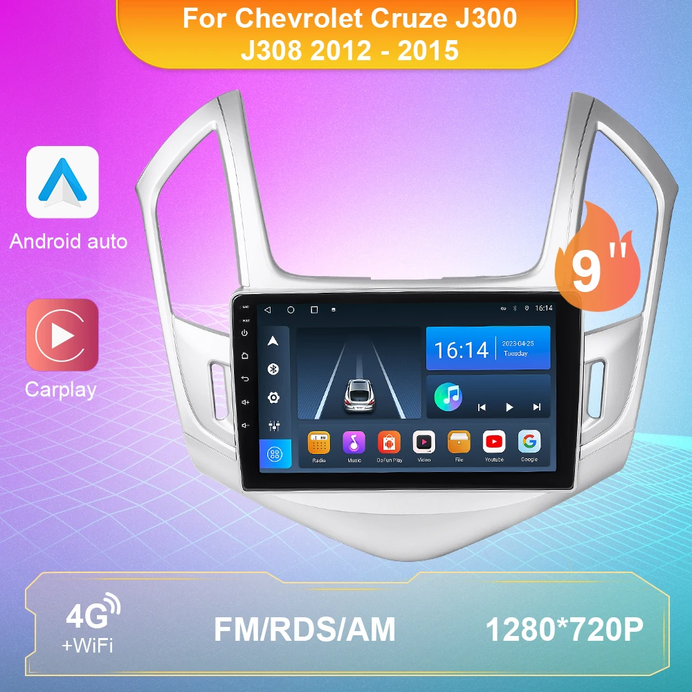 

Android 10 Car Radio Video Player For Chevrolet Cruze J300 J308 2012 - 2015 Autoradio GPS Serero Carplay 8G 128G Head Unit