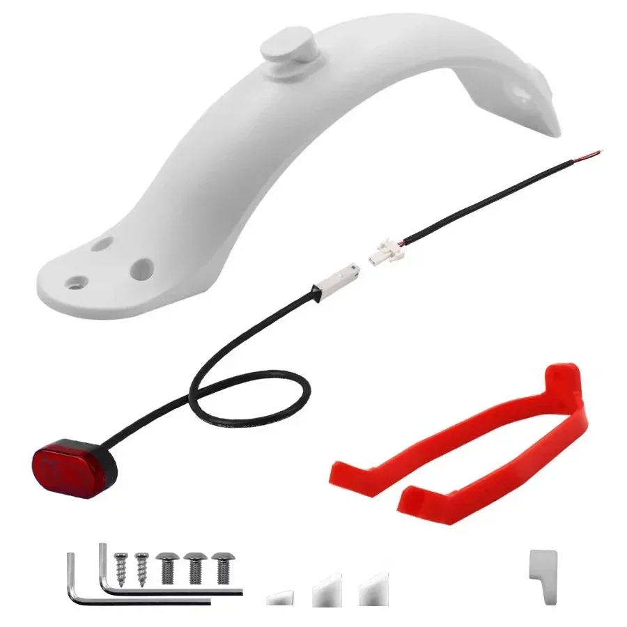 Kotflügel Für Xiaomi Mijia MI M365 1S M187 Pro E-Scooter Reifen Splash Kotflügel mit Hinten Rücklicht Zurück schutz schraube Linie – Detail 19