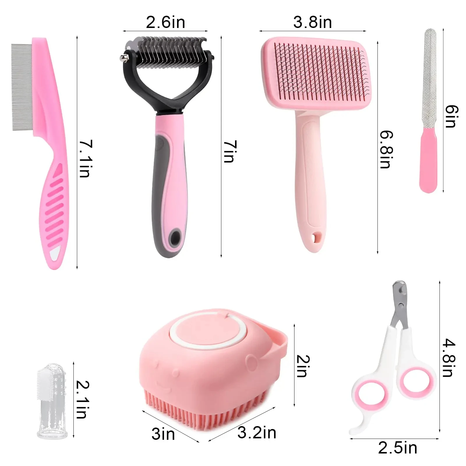 Dog brush grooming set 2
