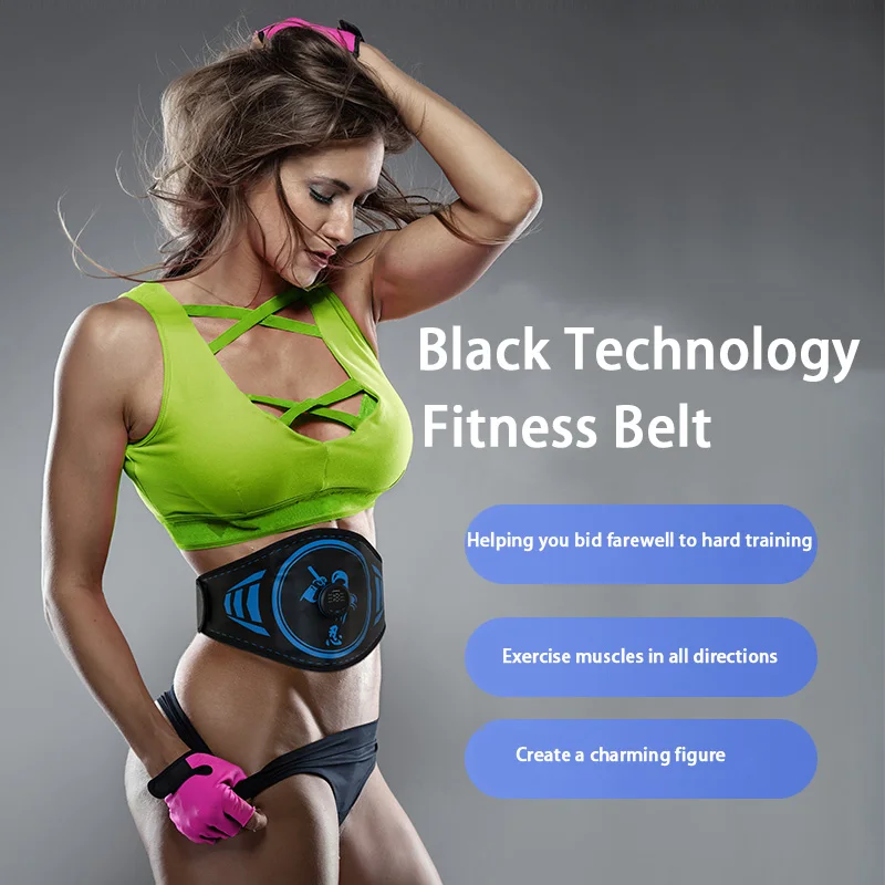 EMS Electrical Muscle Stimulation Electric Muscle Toner Abdominal Toning Belt Portable Fitness Ab Trainer Body Shaping Workout