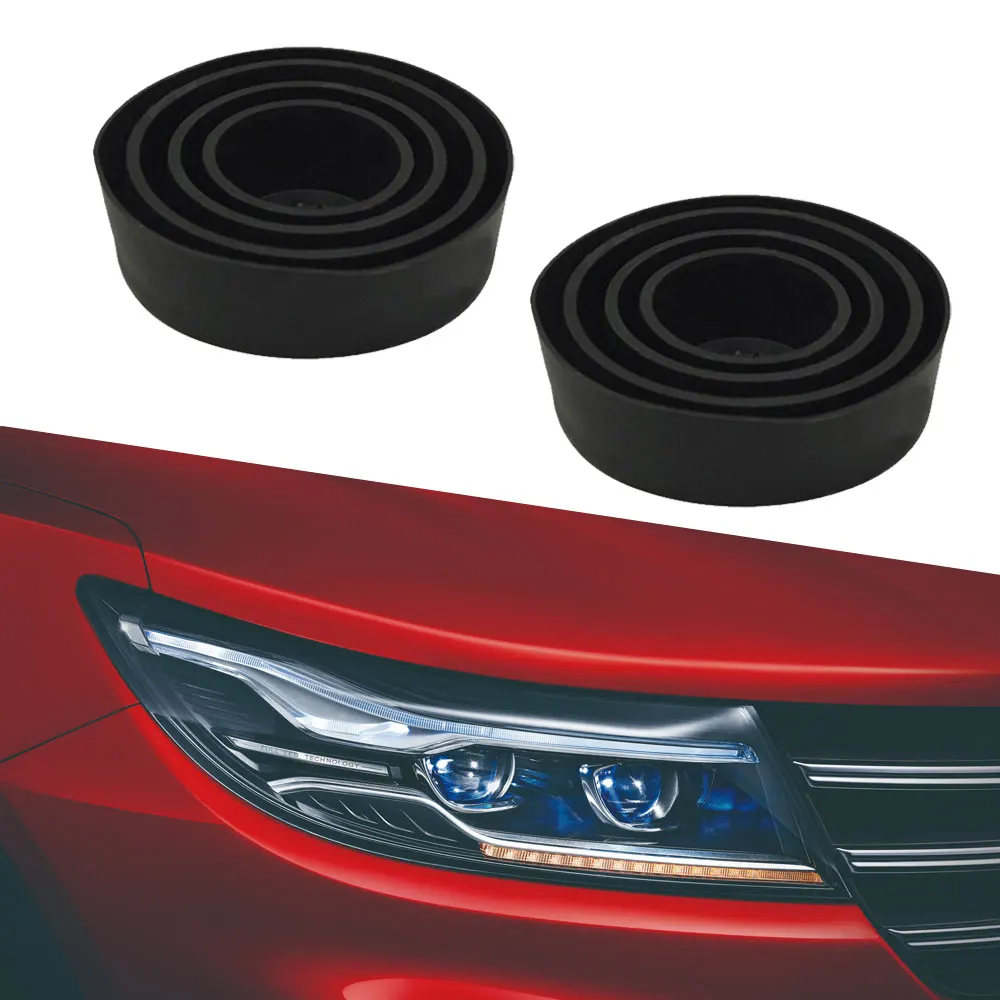 2pcs Universal 5 Sizes Multifunctional Car Headlight Rubber Waterproof Seal Cap Dust Cover Head Lamp LED Car Lights Accessories
