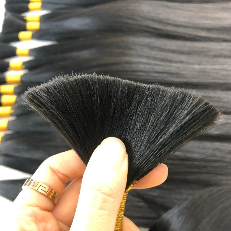 100% Real Human Hair Bulk Hair Machine Made Virgin Remy Straight Bulk 12-28inch 100g Natural Blonde