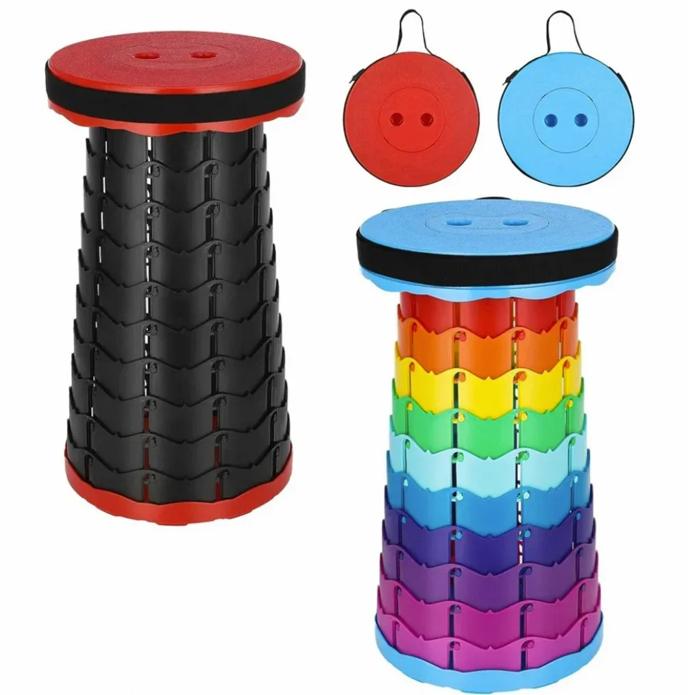 Portable folding telescopic stool subway queue chair outdoor camping fishing