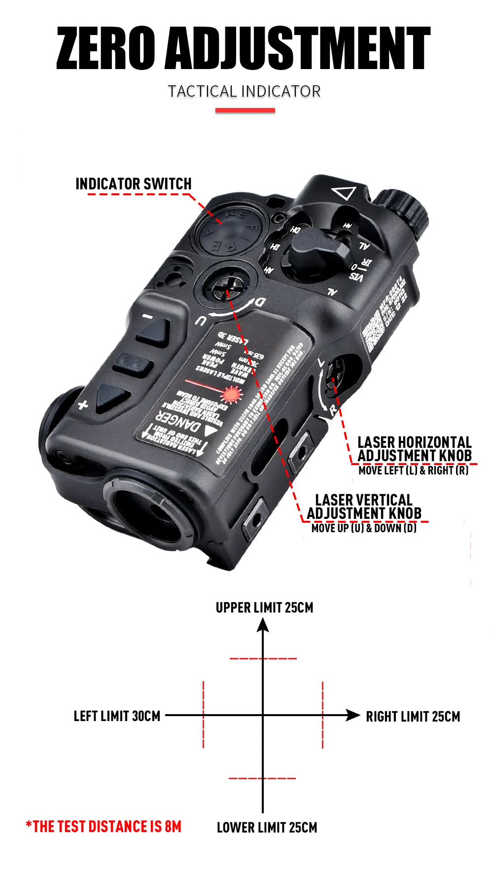 Wadsn Metal RAID-X Sight Red Green Blue IR Laser Strobe Tactical