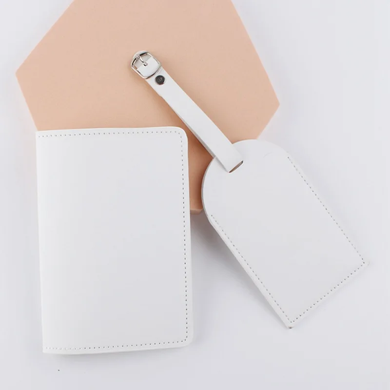 New Portable PU Leather Passport Cover Luggage Tags Set Card Holder Case Organizer Card Travel Protector Organizer