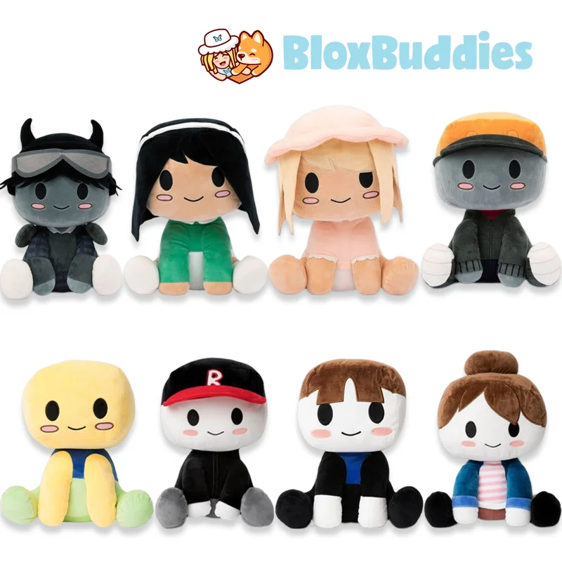 2023 Blox Buddies Plush Toys 20cm Cartoon Girl Black With Hat Yellow