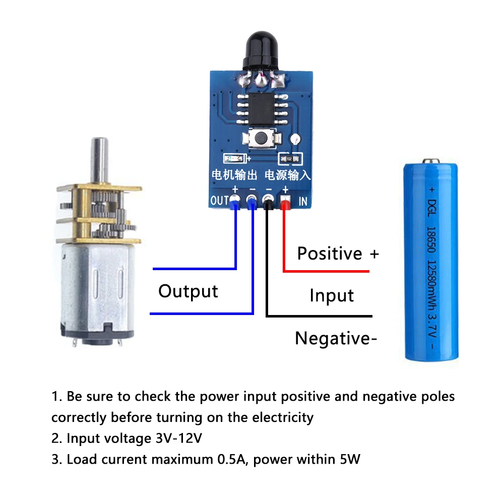 Kit Controllo Motore DC 12V Con Telecomando – 2 Canali, Avanti/indietro, Portata 200 M, Relè 10A