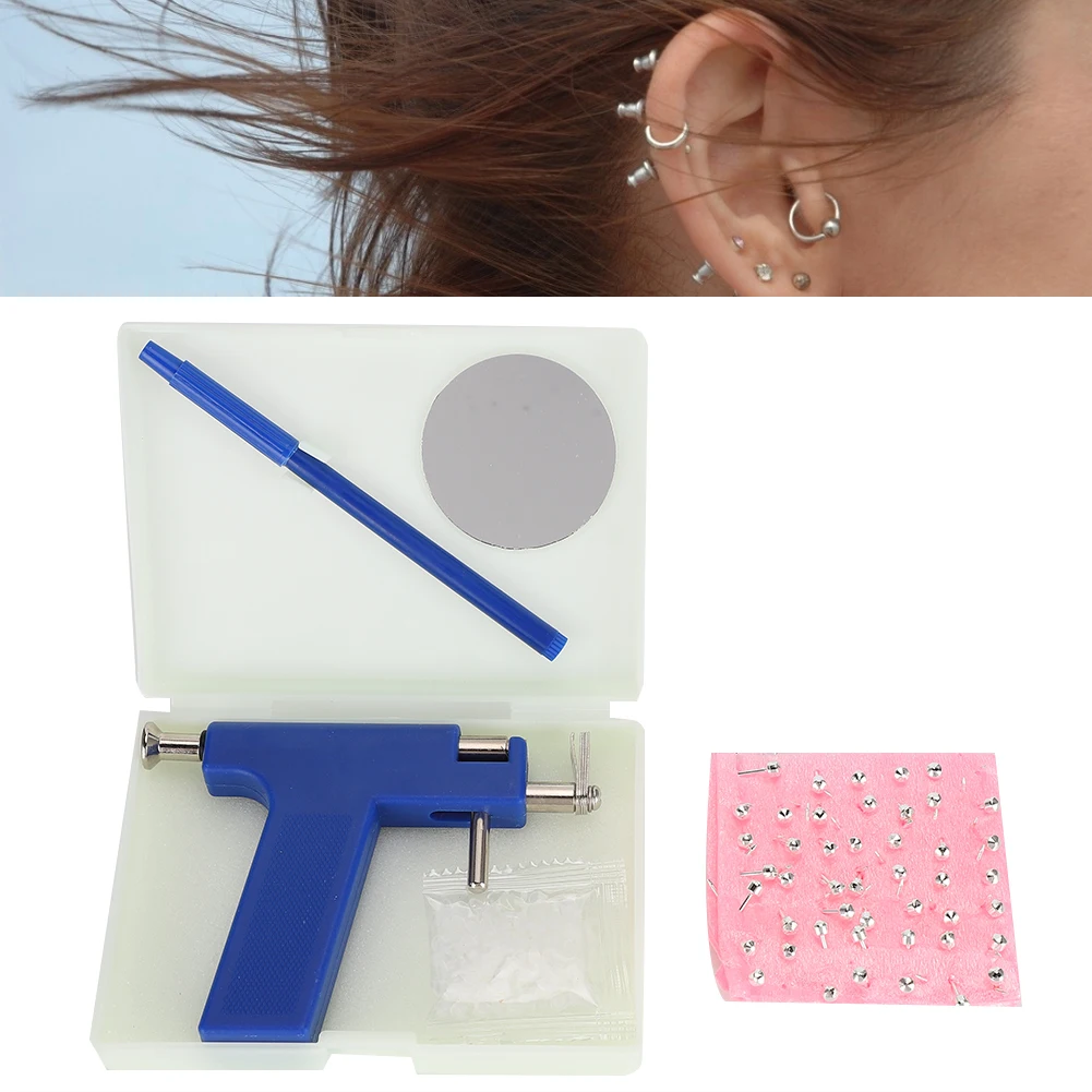 Ear Piercing Gun Set Professional Body Piercing Tool Set Safety Ear Nose Navel Ongue Piercing Gun Machine Safty Sterile Piercer