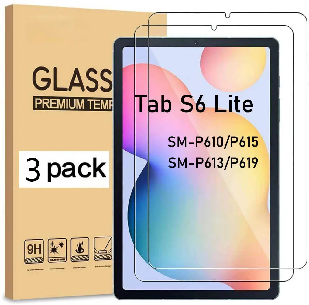3 PCS Tempered Glass For Samsung Galaxy Tab S6 Lite 10.4 2020 2022 SM-P610 SM-P615 SM-P613 SM-P619 Tablet Screen Protector Film