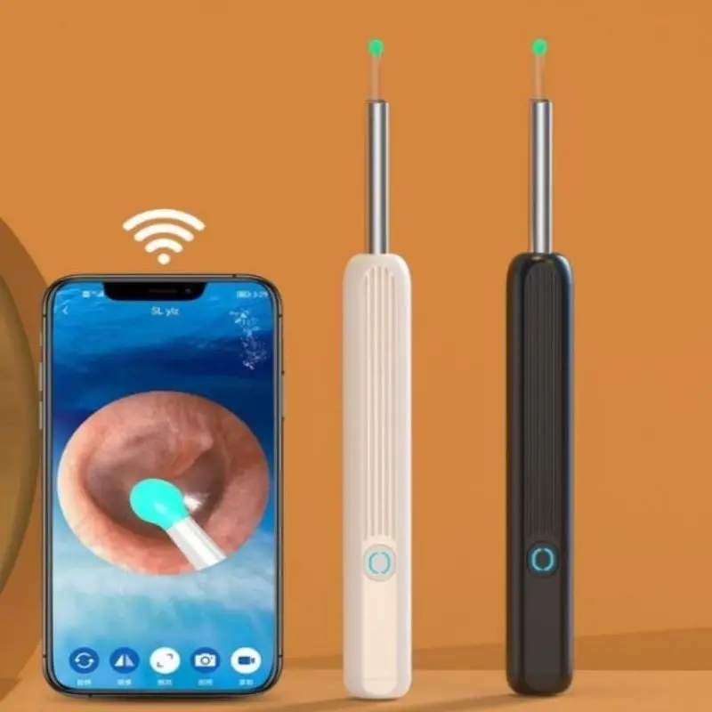Earwax Removal Tool Wi-Fi Visible Wax Elimination Spoon 1080P USB HD Load Otoscope for Android IOS Phones