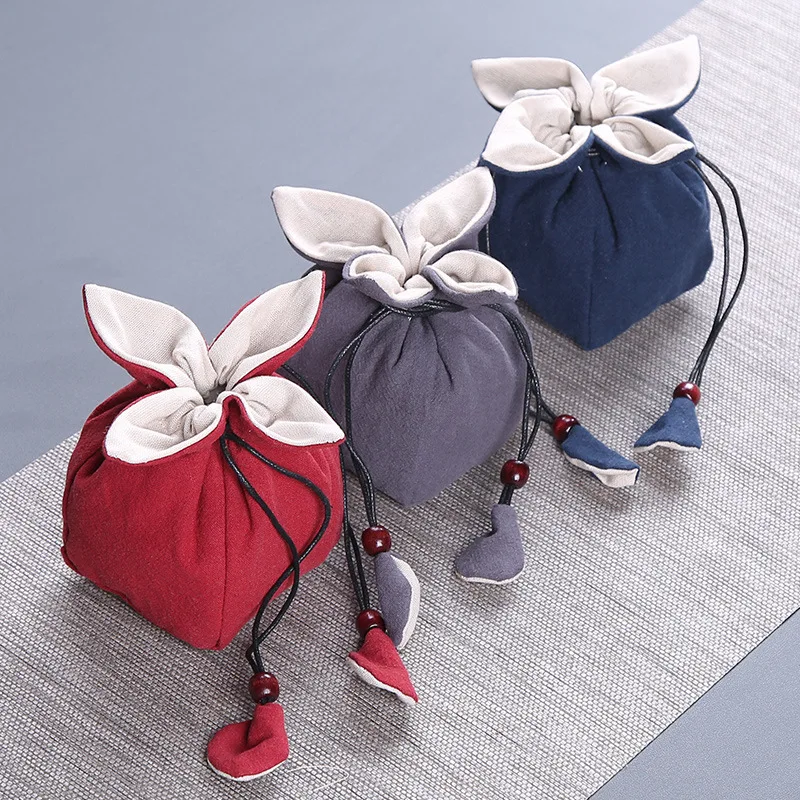 Thickened Multi-Functional Cotton And Linen Teaware Bag Teapot Storage Bag Portable Travel Teapot Set Tea Accessories LC652