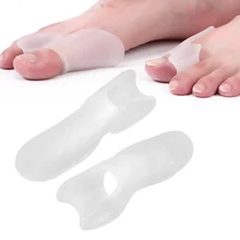 

2Pairs Adjustable Silicone Transparent Bunion Correctors Toe Straightener Elastic Hallux Valgus Correction Foot Posture Correct
