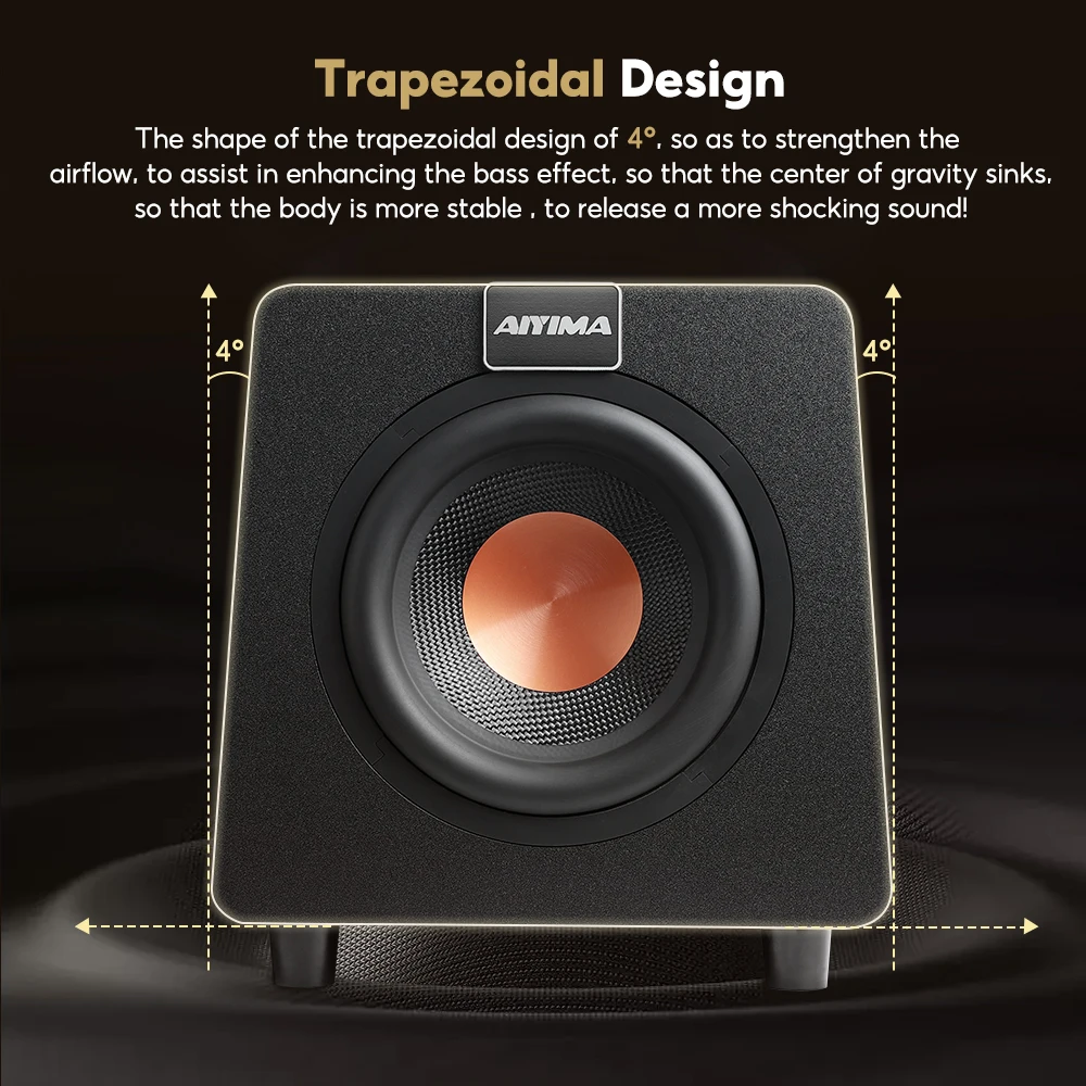 Aiyima-ホームシアター用アクティブサブウーファー、信じられ