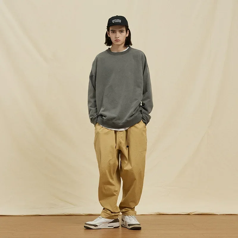 Autumn and Winter Cotton Sweater Washed Do Old Loose Fashion Round Neck Personalized Pullover Shirt Male Sweatshirt Streetwear