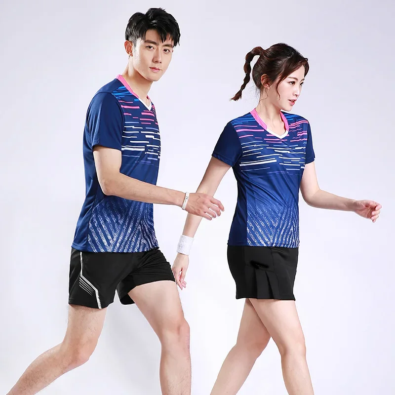 New Badminton Shirts Men Women Table Tennis Shirts Outdoor Running T-Shirts Fitness Gym Tennis Unisex