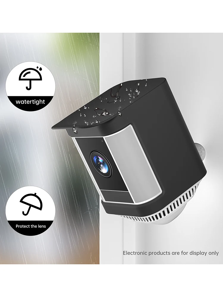 Silicone Camera Protection Cover UV-proof Monitor Camera Protective Cover Weather-proof for Ring Spotlight Cam Pro/Cam Plus