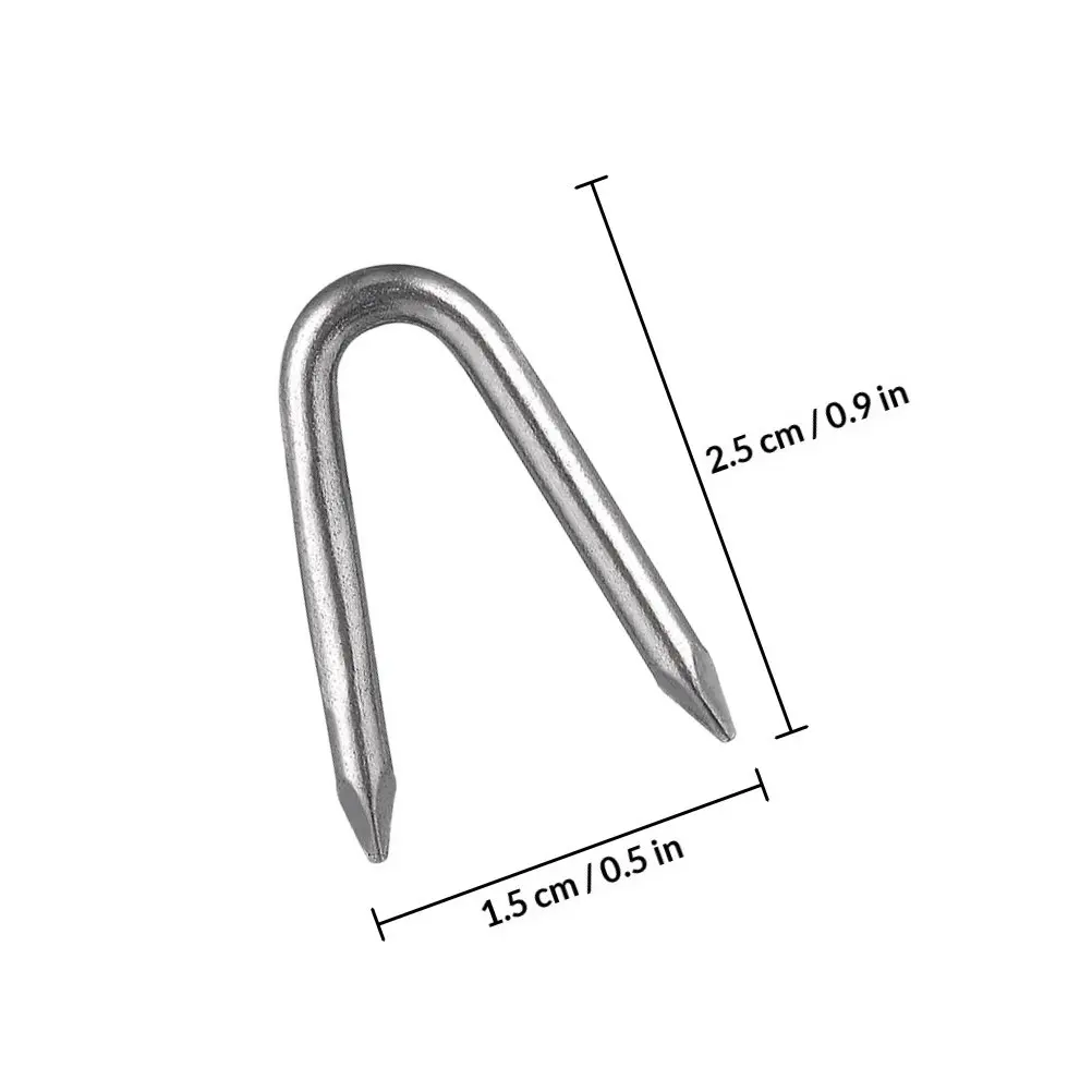 50개 금속 U 스테이크 철제 U자형 울타리 못 정원 마당 펜싱용 지면 앵커 방풍 안정성 강력 야외용