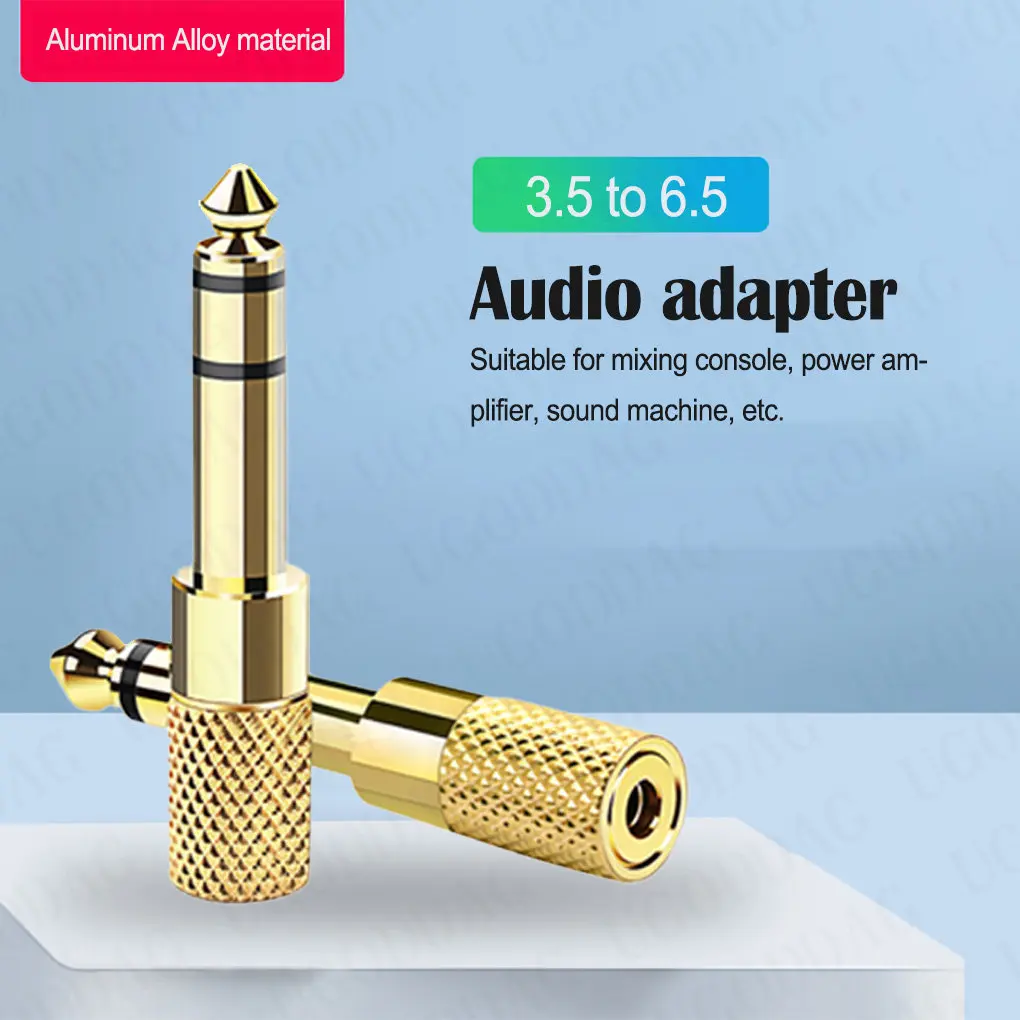 Headphone Adapter 6.35 mm Male to 3.5 mm Female Wear-resistant Jack Converter
