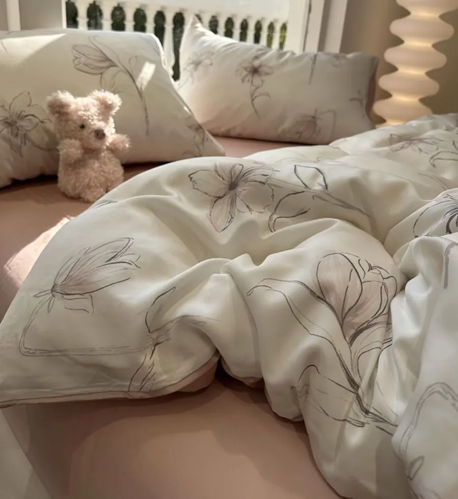 

Элегантный винтажный пасторальный Комплект постельного белья с цветочным рисунком, необычный домашний текстиль, простыня, подушка, пододеяльник