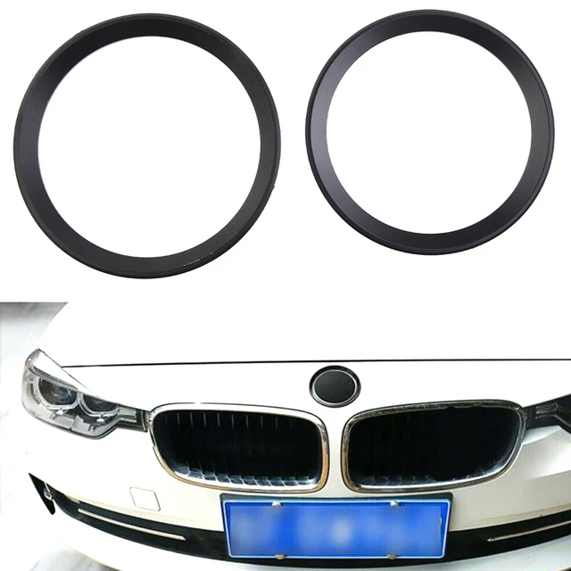 2 teile/satz Auto schwarz vorne hinten Logo um Ring Außen