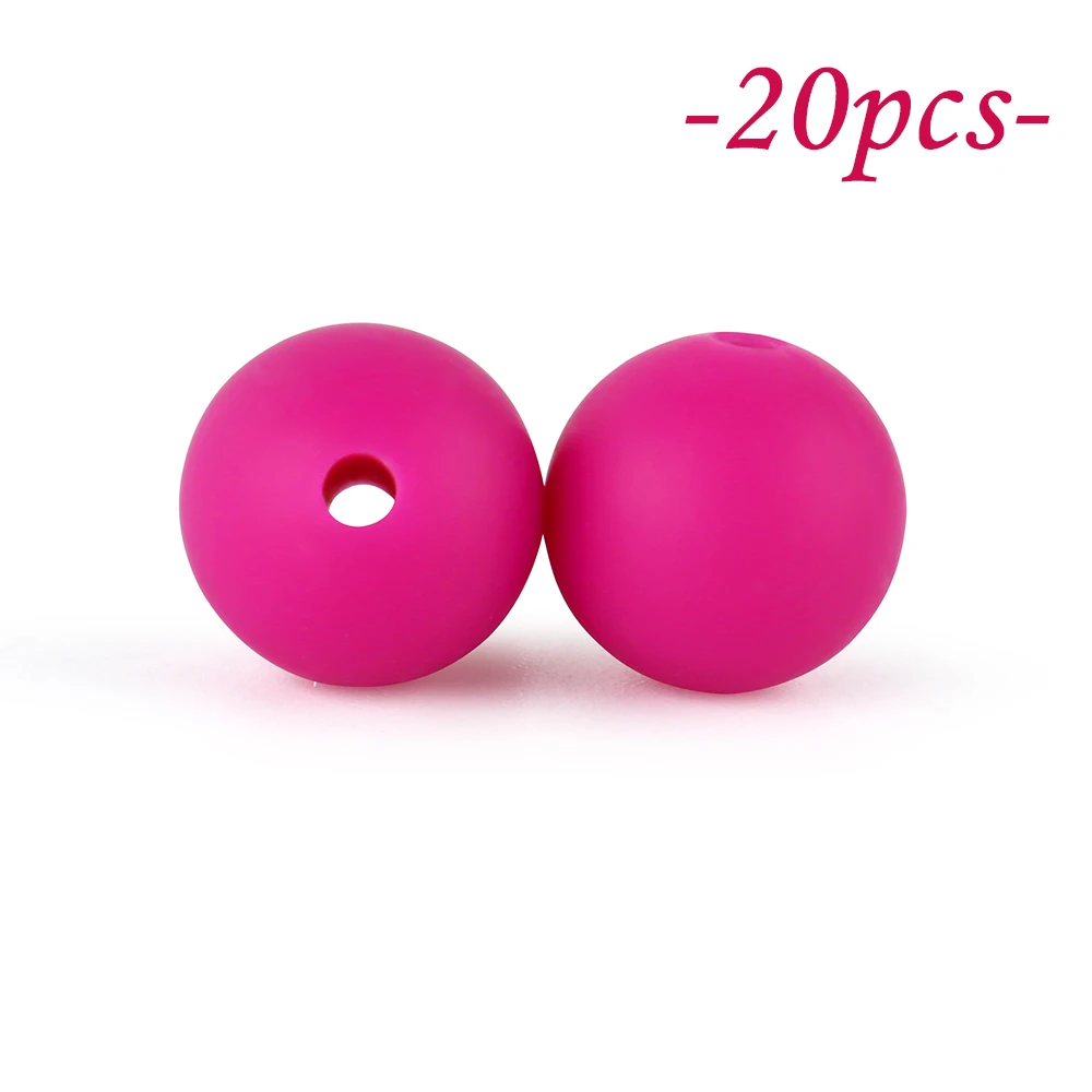 Vibrant Silicone Beads Set for DIY Jewelry & Crafting – 20-Piece Collection