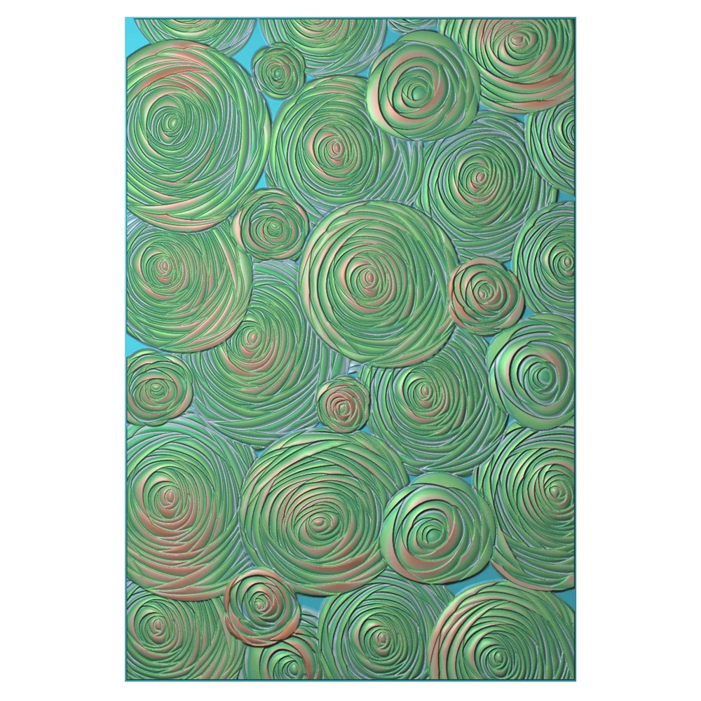 3D Embossing Folder Ring Vortex Flower Stencil DIY Scrapbooking Holiday Day Paper Card Craft Making Template plastic embossing folder embossing folder