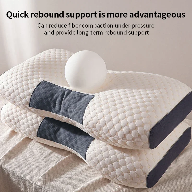 1PC Neck Pillow Help Sleep Protect The Neck Cervical Orthopedic Soybean Fiber Massage Household SPA Pillow For Sleeping Almohada BEST SELLERS