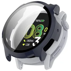 Durable Glass Case for Smart Watch - Anti - Scratch Protective Shell & Screen Protector (Ink Blue)
