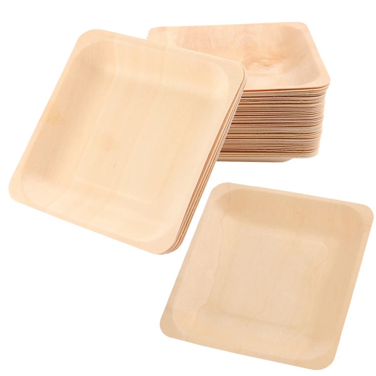 Wedding Birthday Party Plates Square Palm Leaf Plates Biodegradable Plate Tray Wooden Plate Natural Alternative party tableware