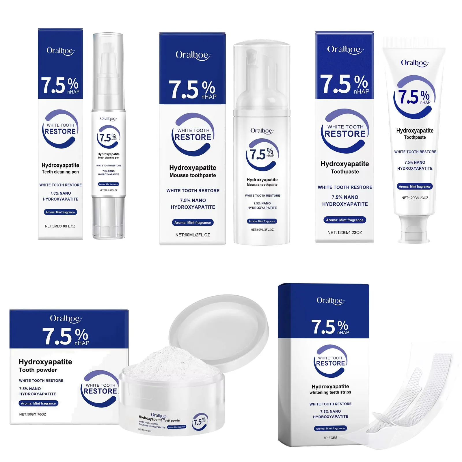 Whitening Toothpaste Remove Yellow Plaque Protect Gum Repair Cavities Caries Probiotic Reduce Stains Fresh Breath Oral Care teeth whitening product